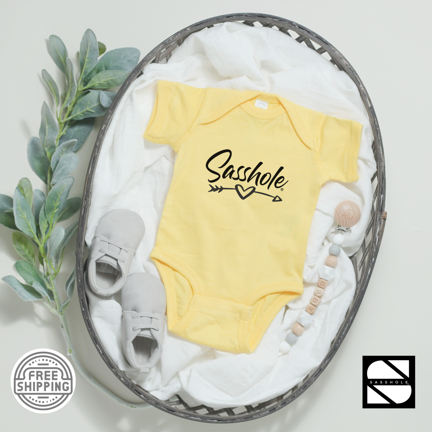 Cute Yellow Baby Girl Onesie