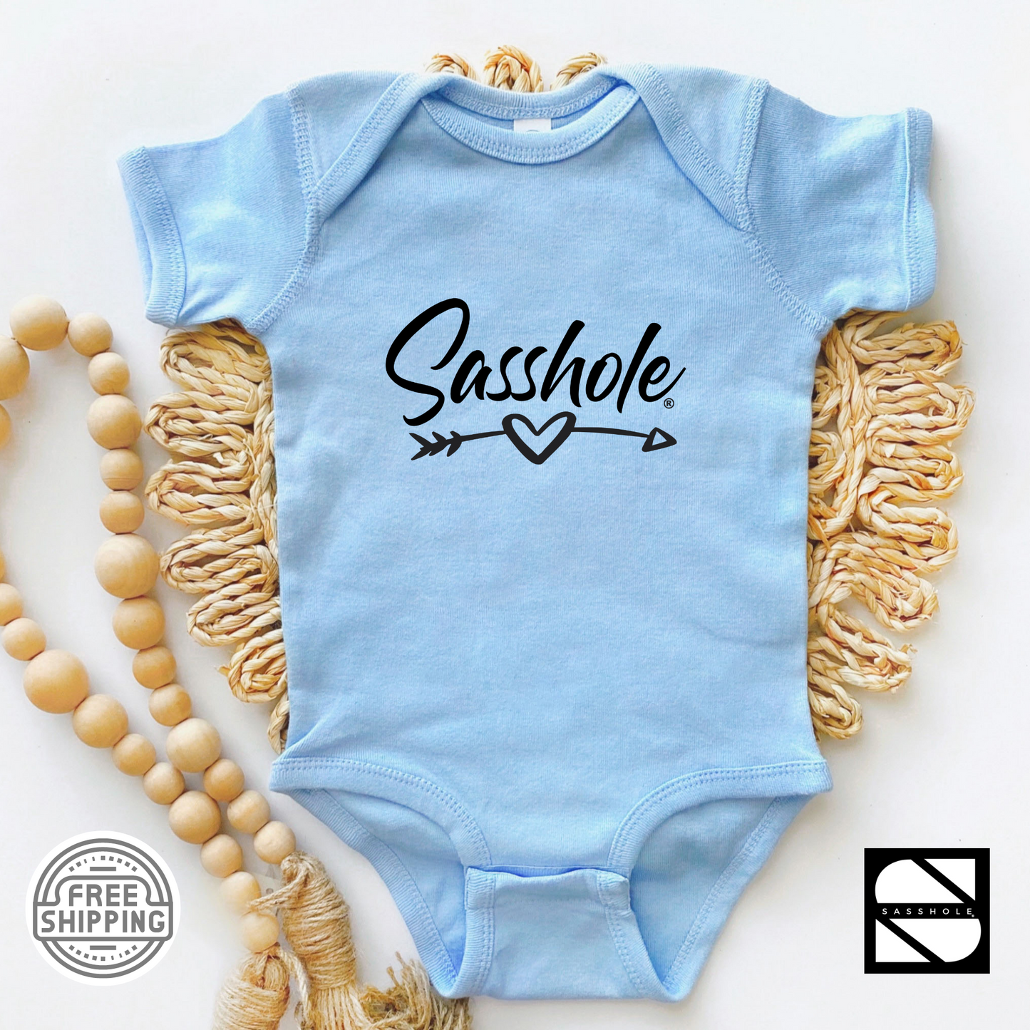 Cute Blue Baby Girl Onesie