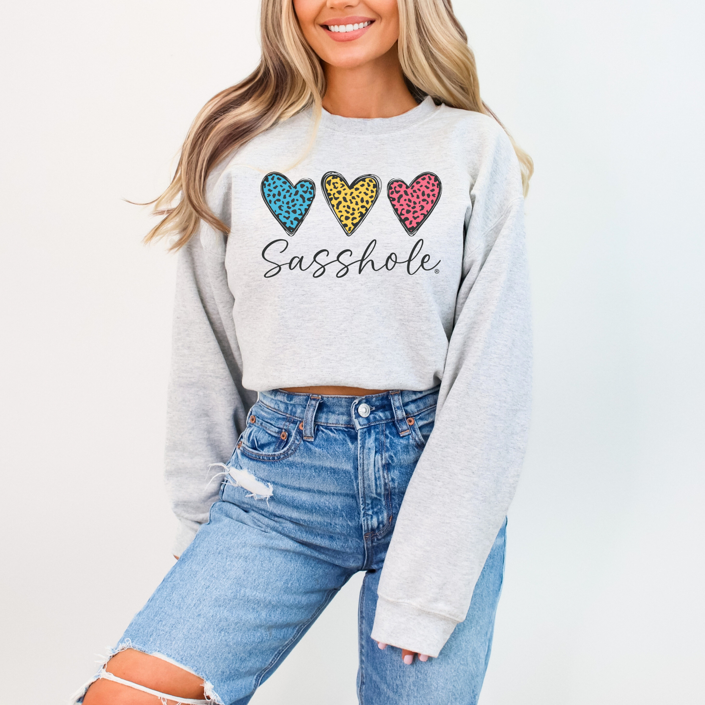 Three Hearts - One Attitude: Sasshole® Women's Sweatshirts
