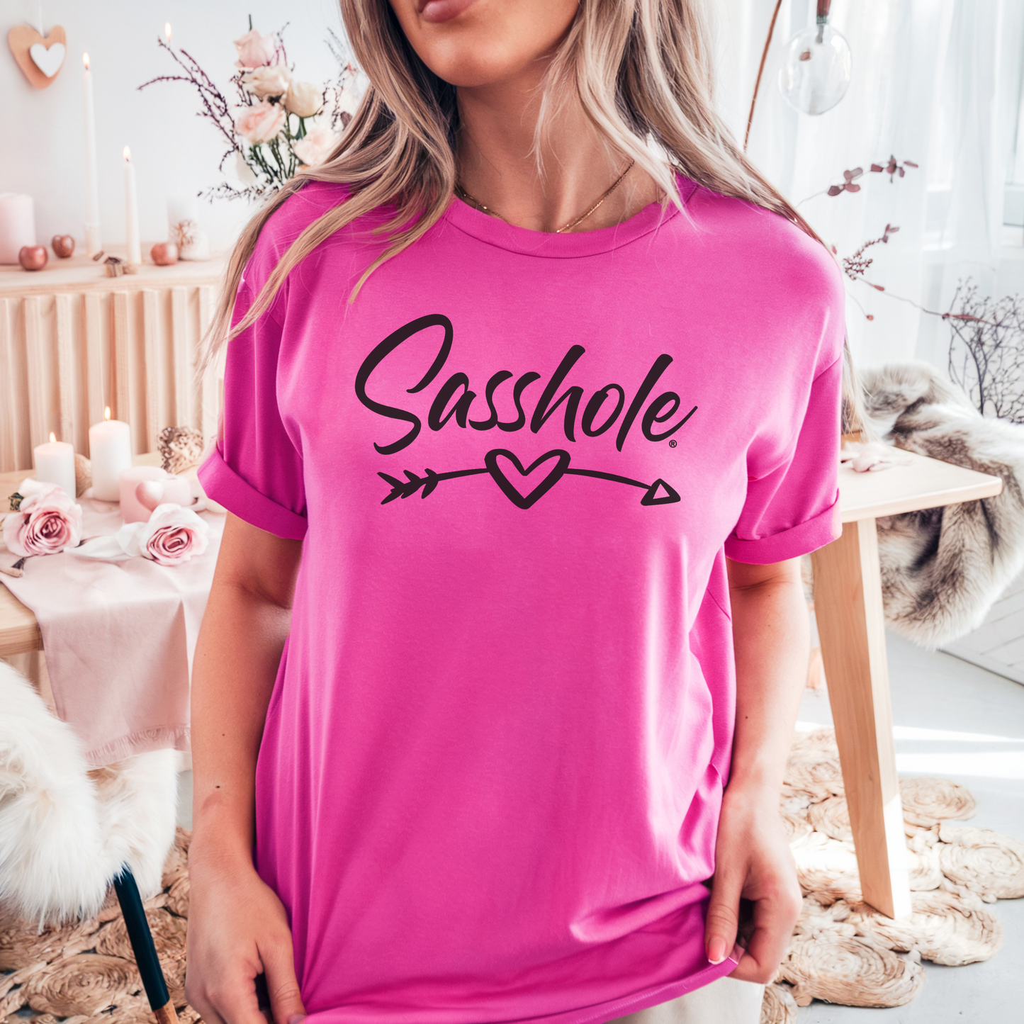 Sasshole® Women's Valentine's T-Shirt - Cute, Bold, and Full of Love