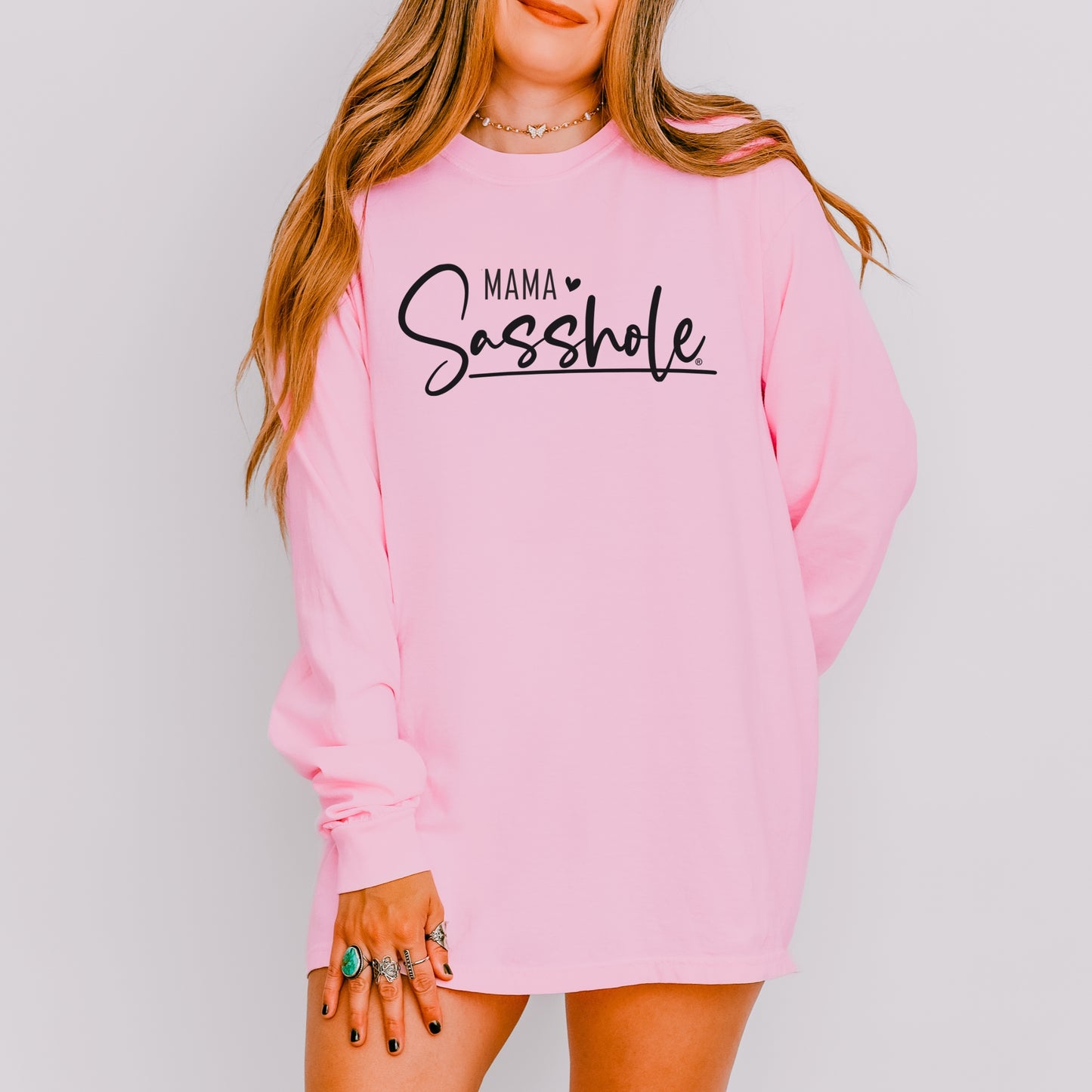 Mama Sasshole® Women’s Long Sleeve Tee – Comfort Colors® Style with Bold Attitude
