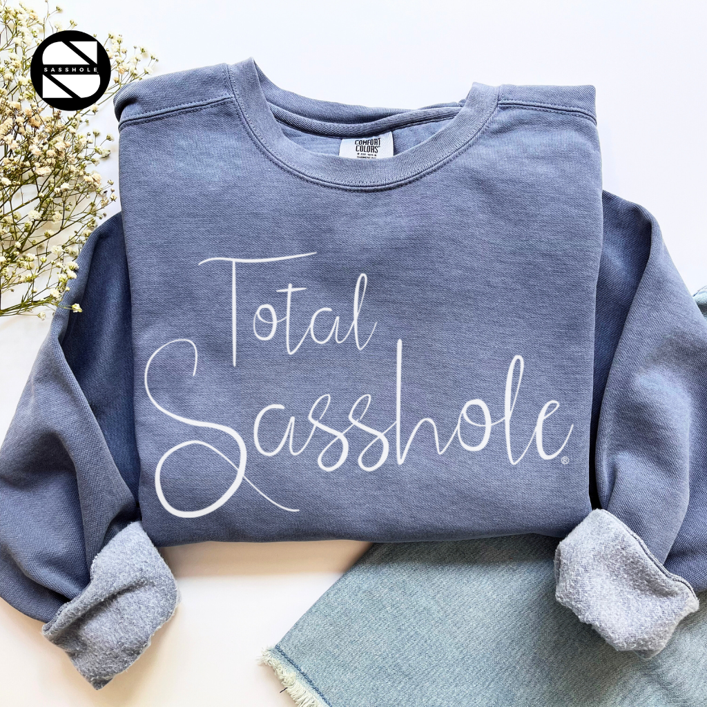 women's total sasshole bluejean vintage garment-dyed sweatshirt
