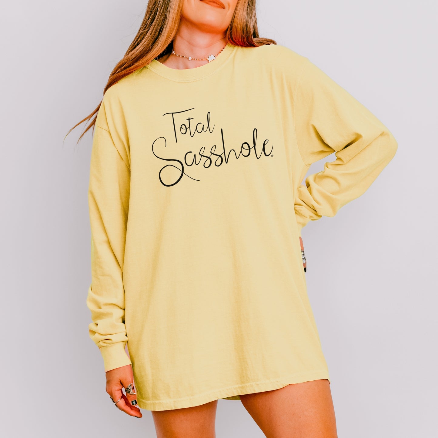 Total Sasshole® Women’s Long Sleeve Tee – Bold, Cozy & Unapologetic