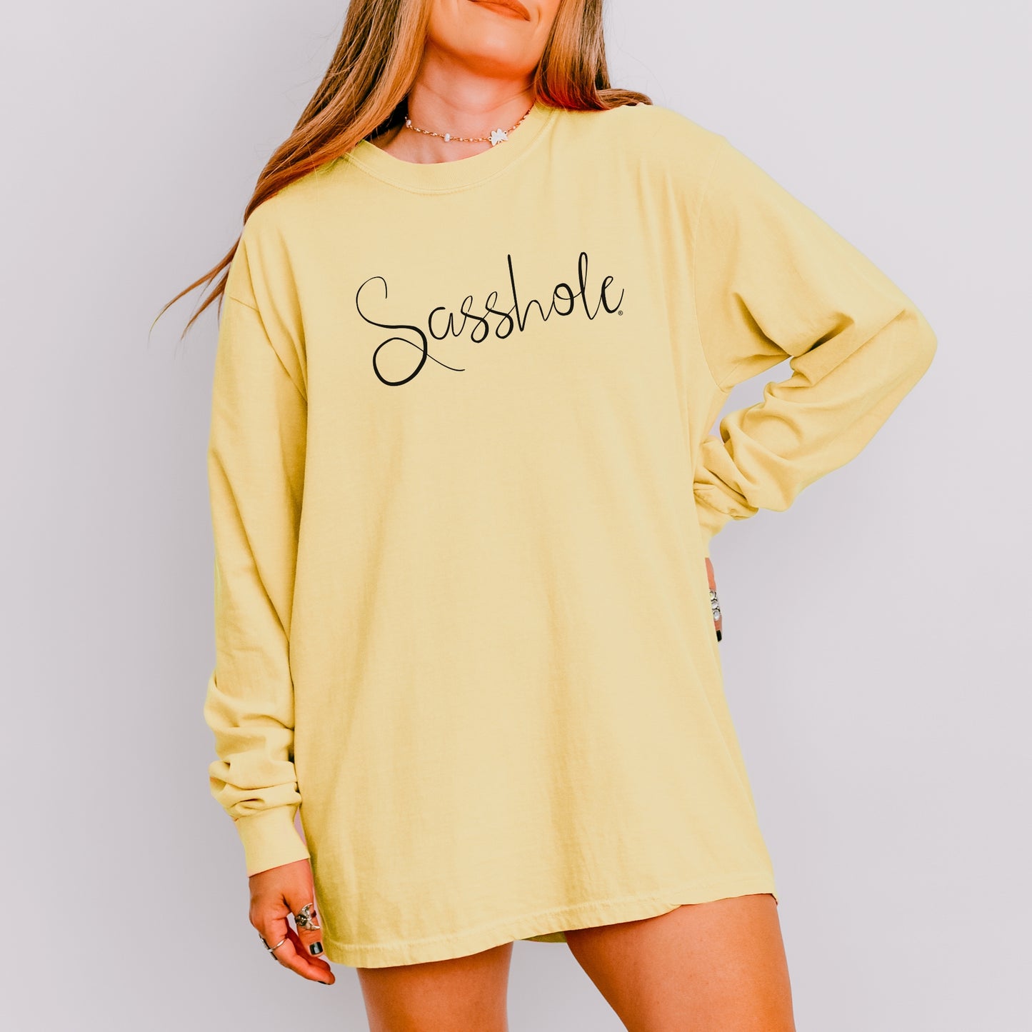 Sasshole® Women’s Long Sleeve Tee – Effortless Style with Bold Attitude