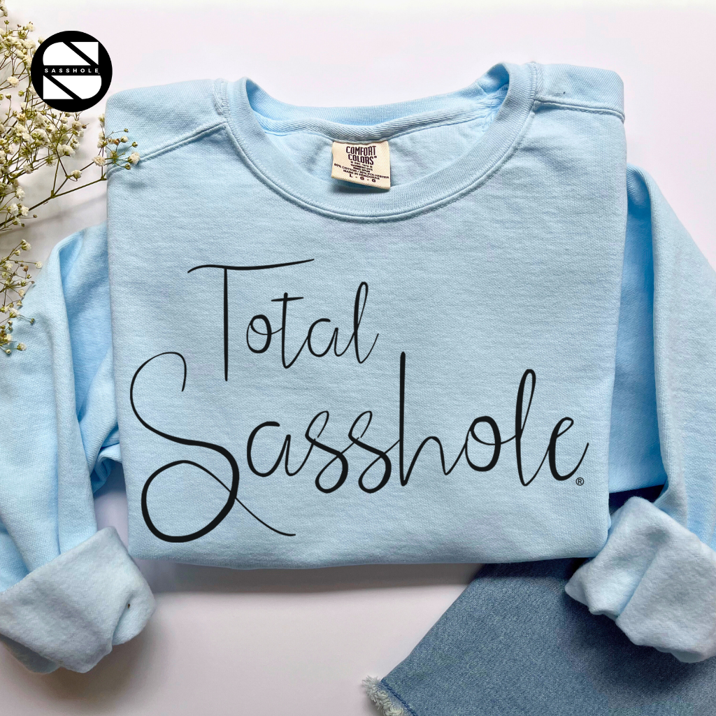 women's total sasshole chambray garment-dyed sweatshirt
