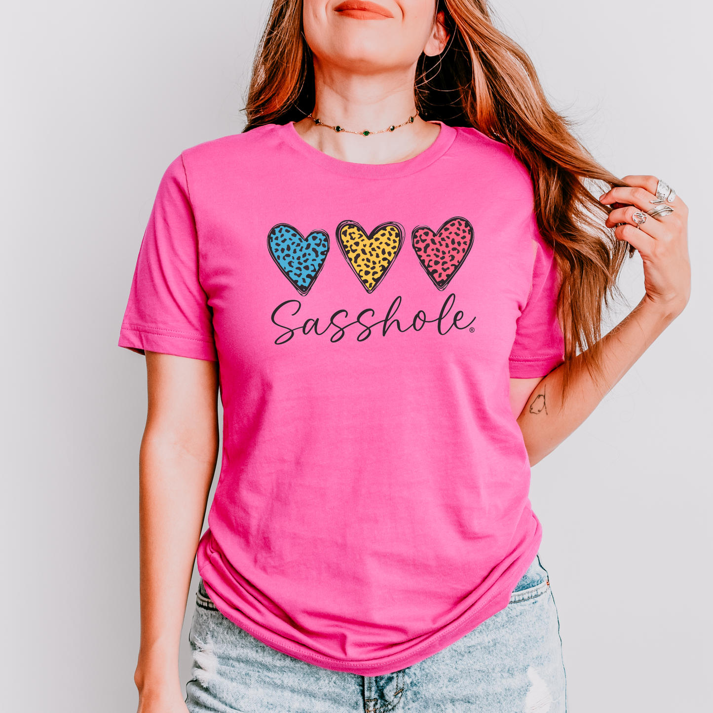 Leopard Heart Sasshole® Women's T-shirts - Wildly Chic