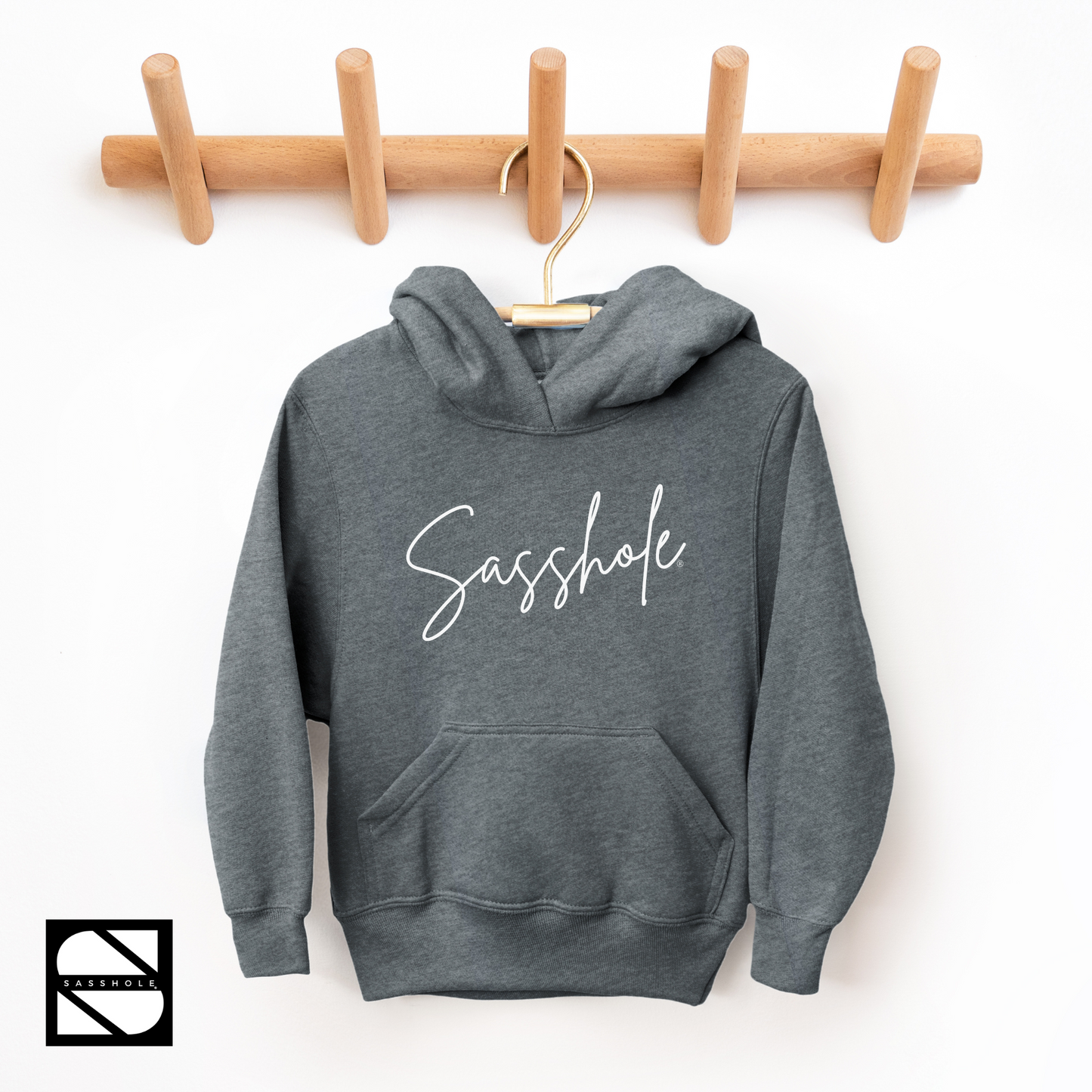 girls hoodie dark heather