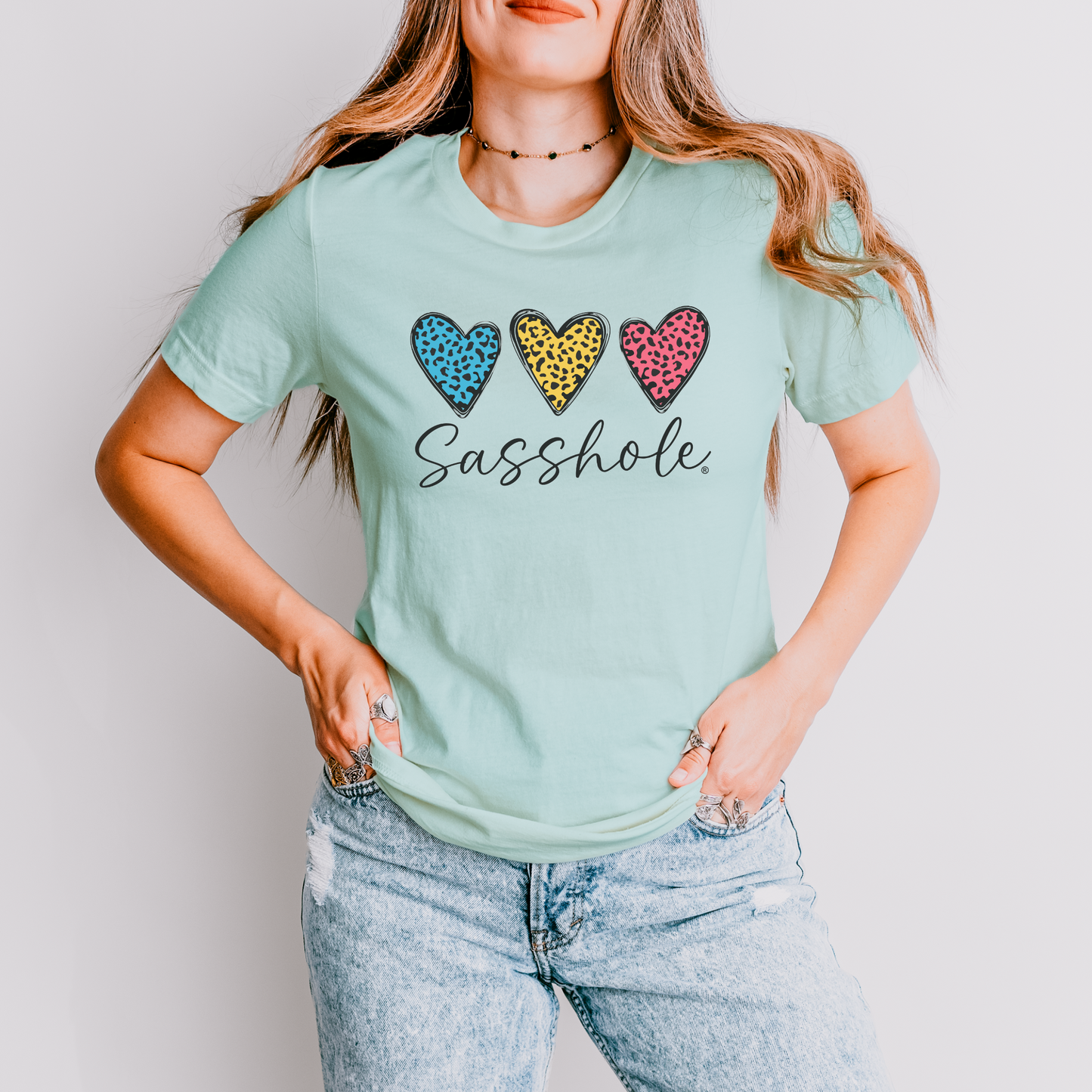 Leopard Heart Sasshole® Women's T-shirts - Wildly Chic
