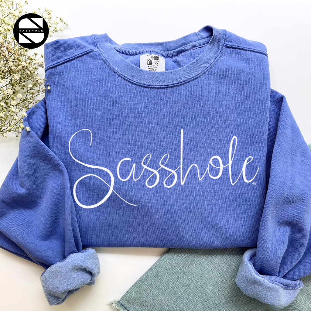 Sasshole Flo Blue Womens Alternative Apparel Sweatshirt