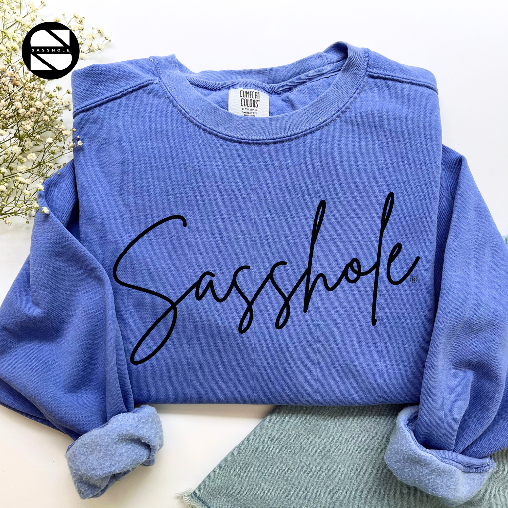 Sasshole Flo Blue Womens Alternative Apparel Sweatshirt