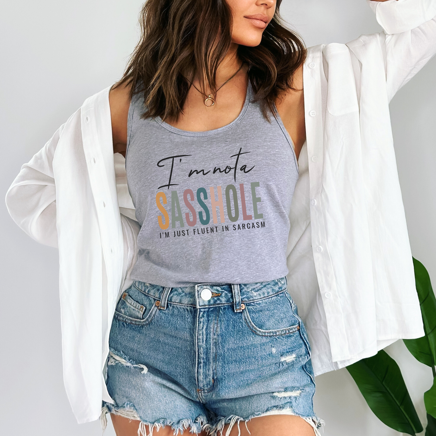 I'm Not a Sasshole® Women's Tank Top - Fluent Your Sarcasm