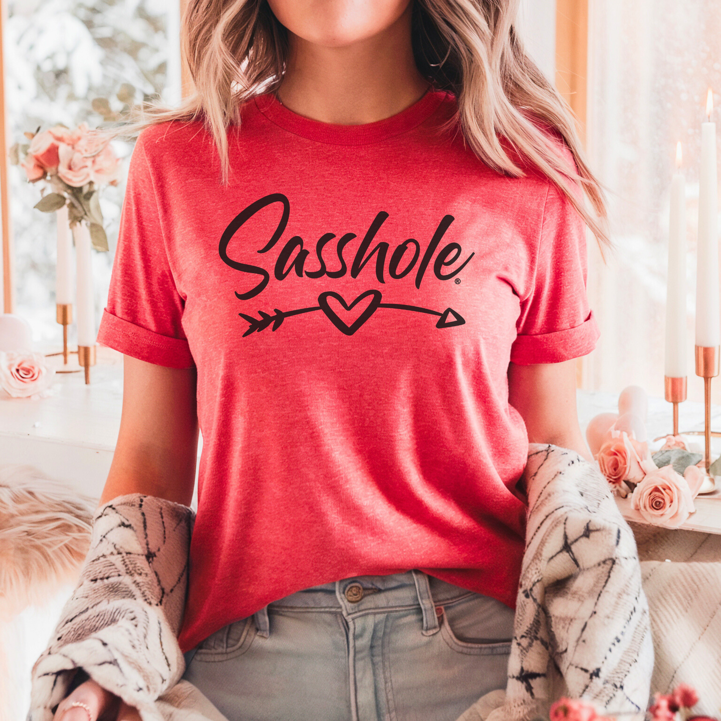 Sasshole® Women's Valentine's T-Shirt - Cute, Bold, and Full of Love