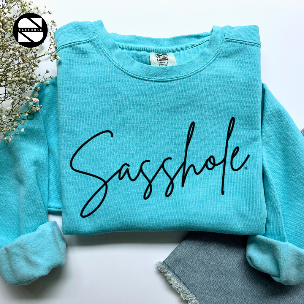 Sasshole Lagoon Blue Womens Alternative Apparel Sweatshirt