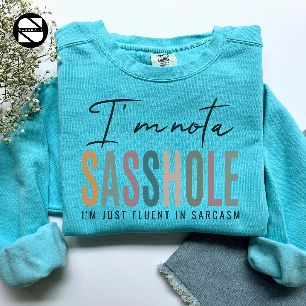 Sasshole Lagoon Blue Women's graphic sweatshirts