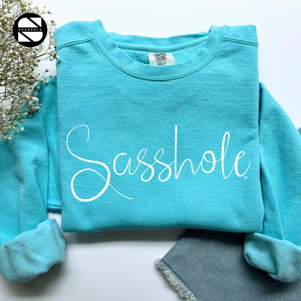 Sasshole Lagoon Blue Womens Alternative Apparel Sweatshirt