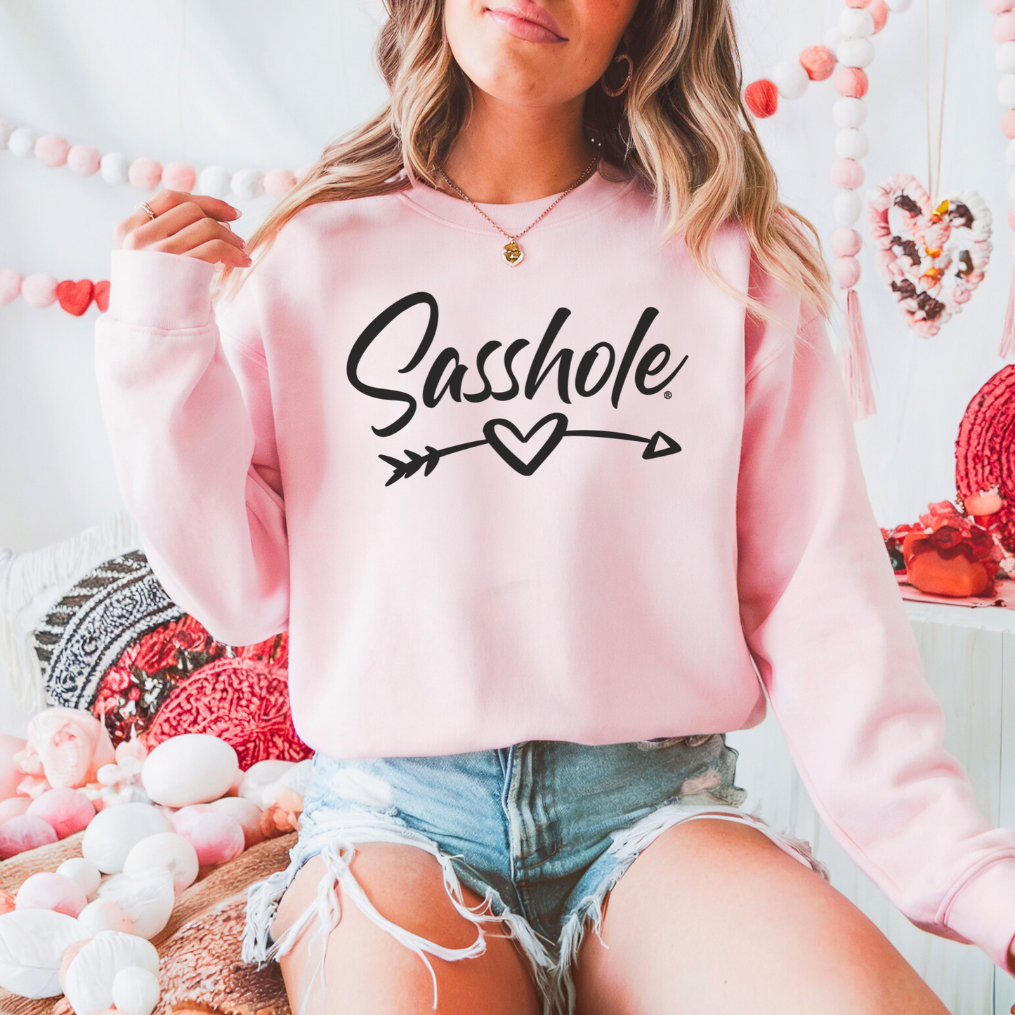 Sasshole® Love Struck - Women's Valentine's Sweatshirt Collection