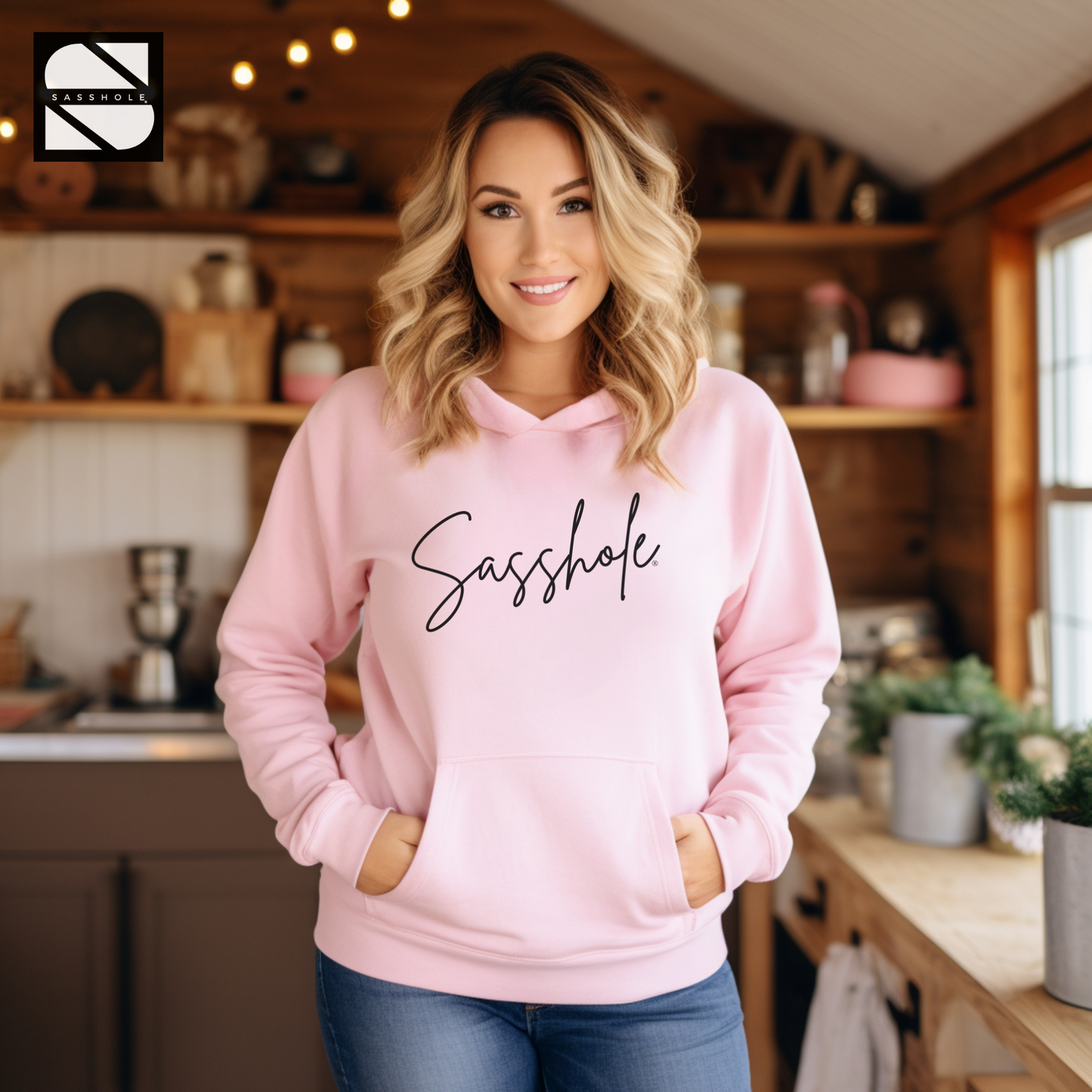 Women's Funny Light Pink Pullover Sweatshirt