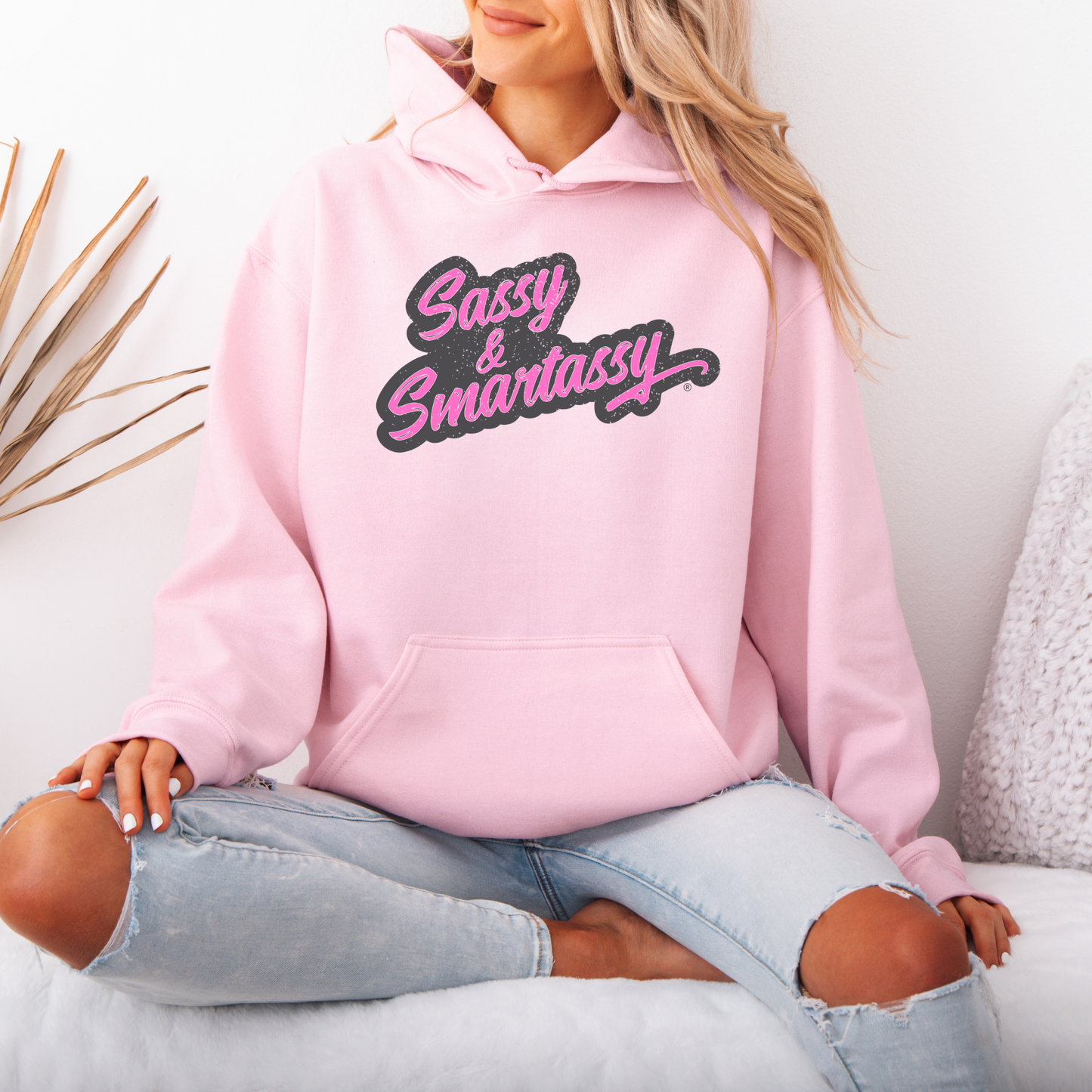 Wit and Warmth: Sassy & Smartassy® Women's Graphic Hoodie