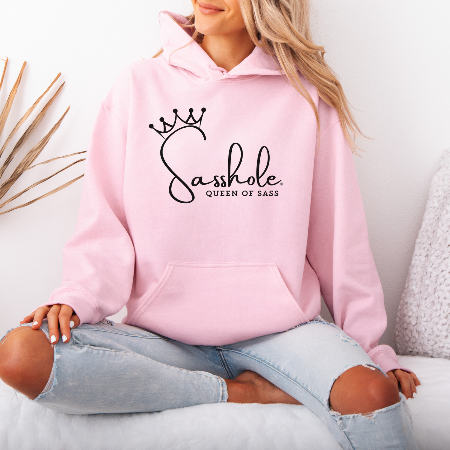 Sass in Charge: Sasshole® Queen of Sass Women's Graphic Hoodie