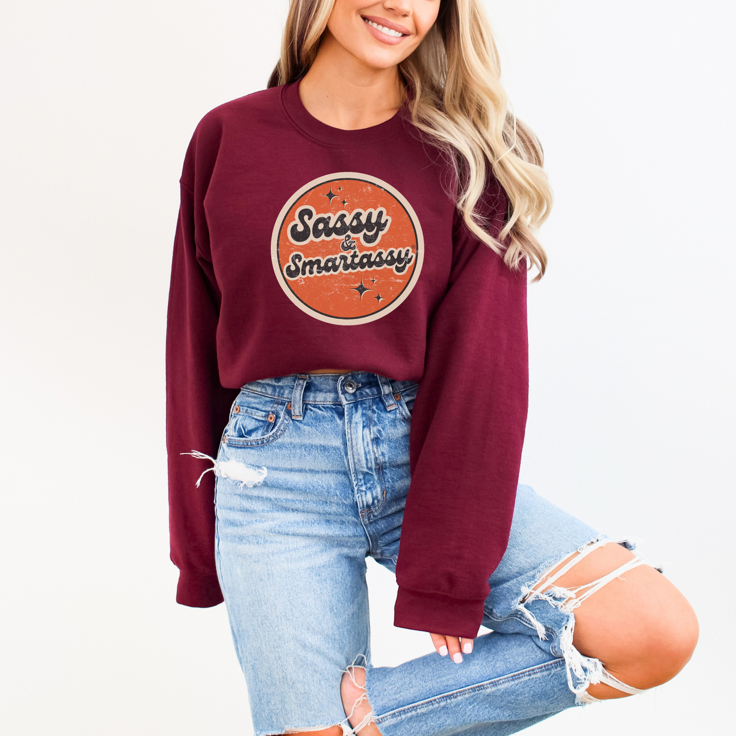 Retro Rebel: Sassy & Smartassy® Vintage Vibes '70s Women's Sweatshirt