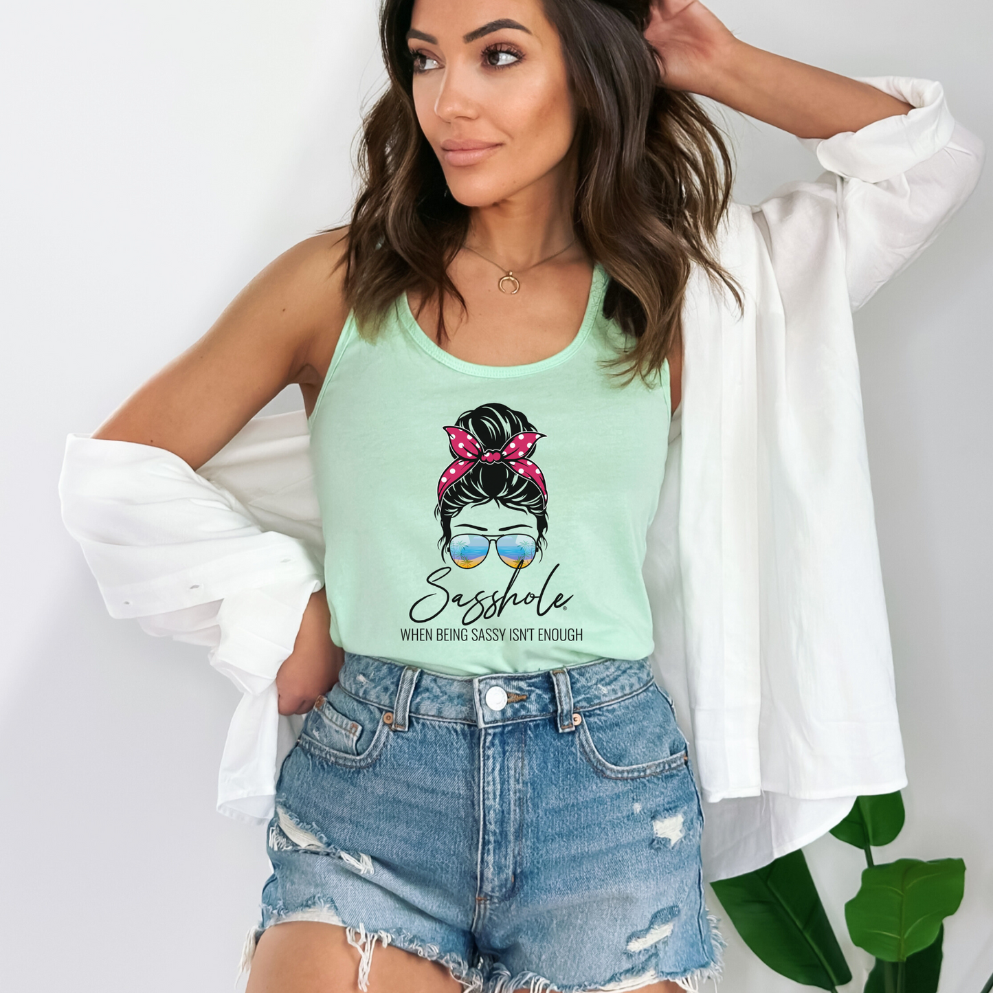 Sasshole® Retro Chic Women's Tank Top - When Being Sassy Isn't Enough