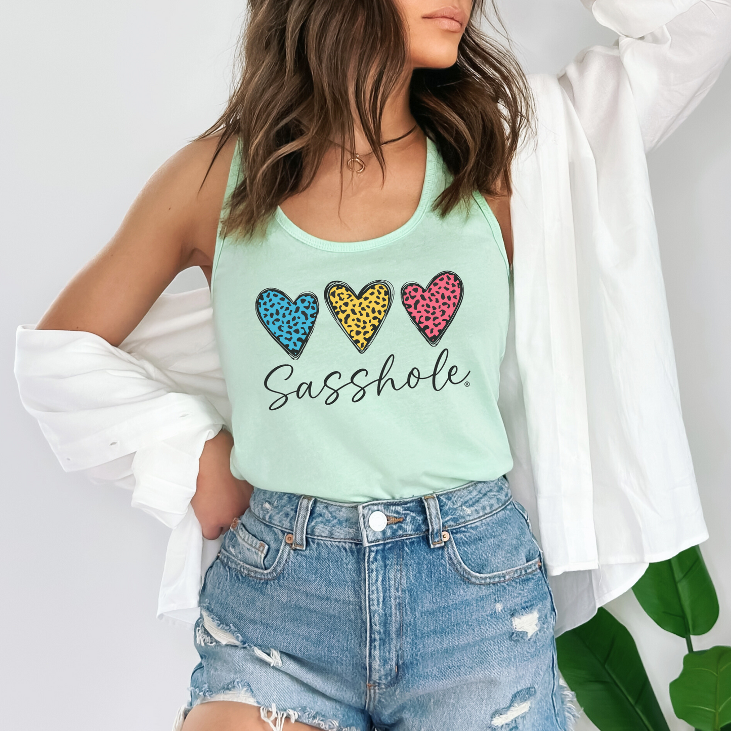 Leopard Heart Sasshole® Women's Tank Top - Wildly Sassy