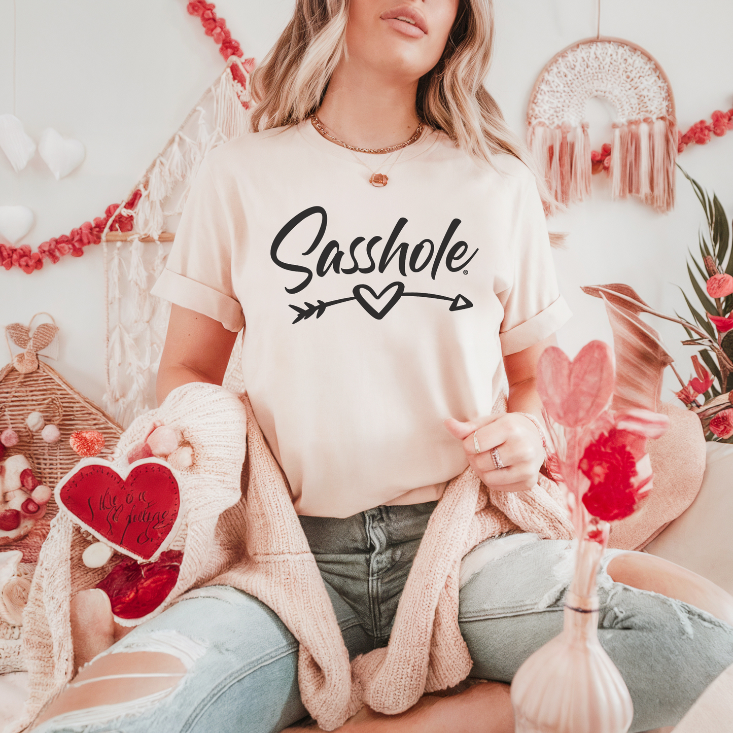 Sasshole® Women's Valentine's T-Shirt - Cute, Bold, and Full of Love