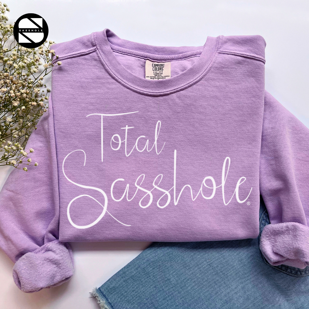 women's total sasshole orchid vintage garment-dyed sweatshirt