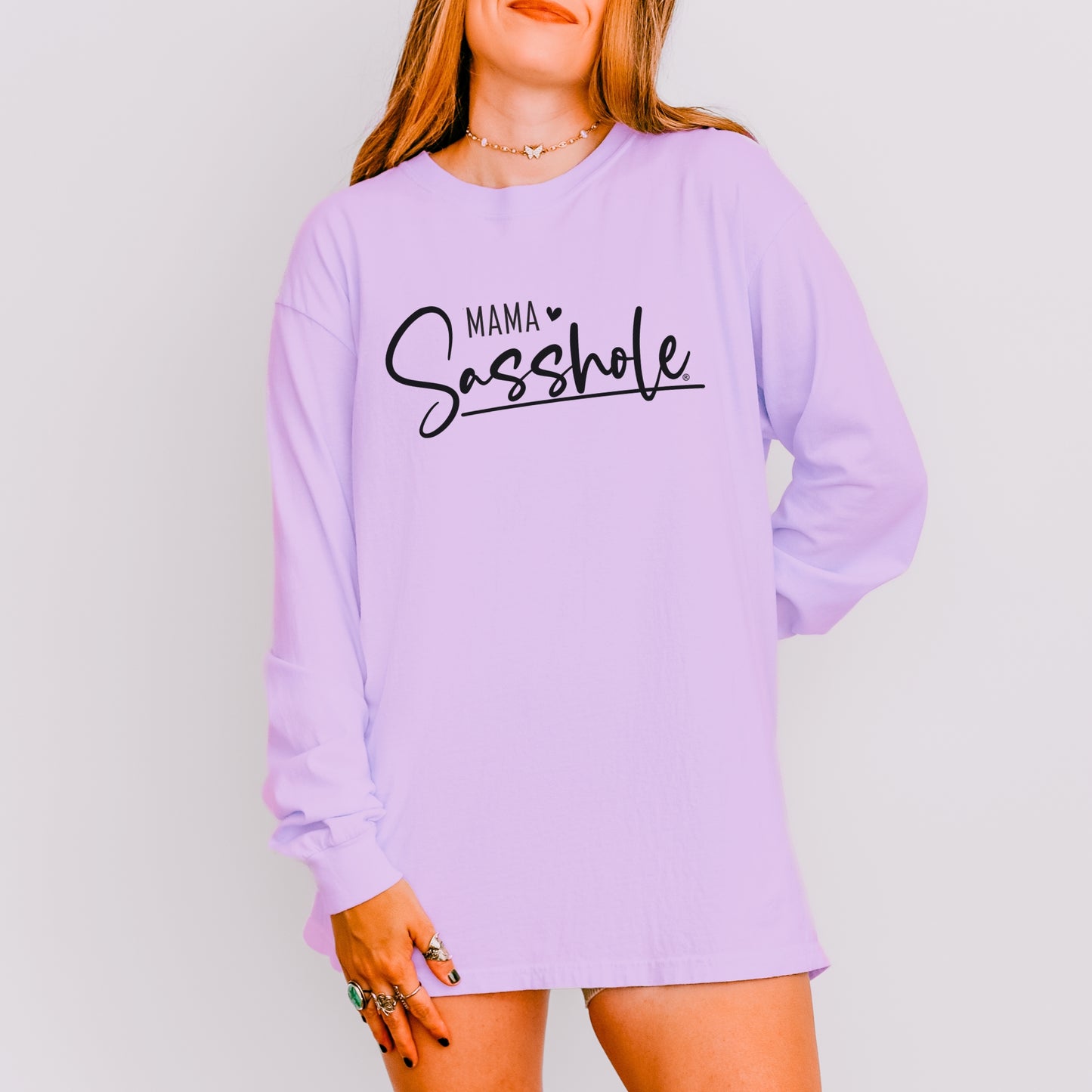 Mama Sasshole® Women’s Long Sleeve Tee – Comfort Colors® Style with Bold Attitude
