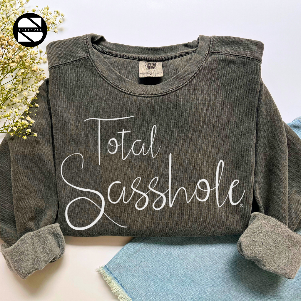 women's total sasshole pepper vintage garment-dyed sweatshirt