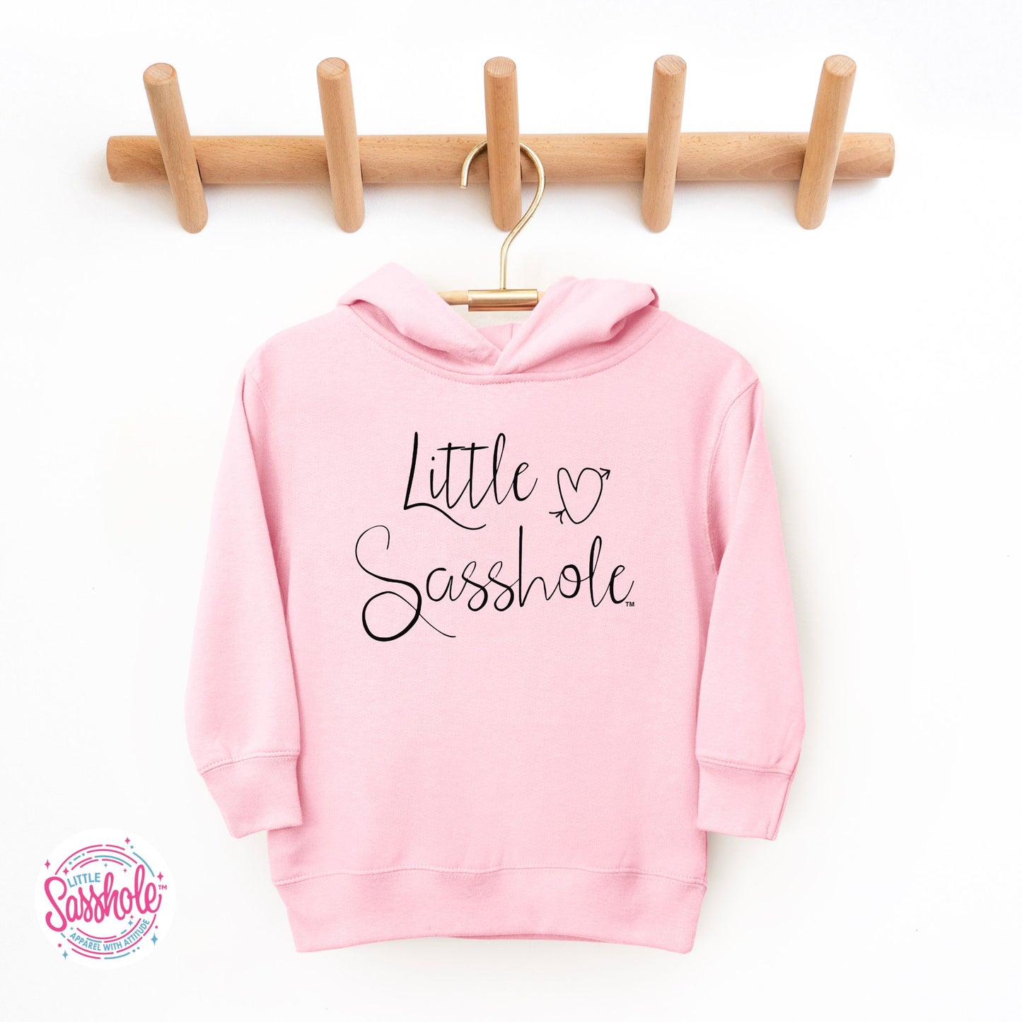 Little Sasshole Pink Girls Toddler Hoodies