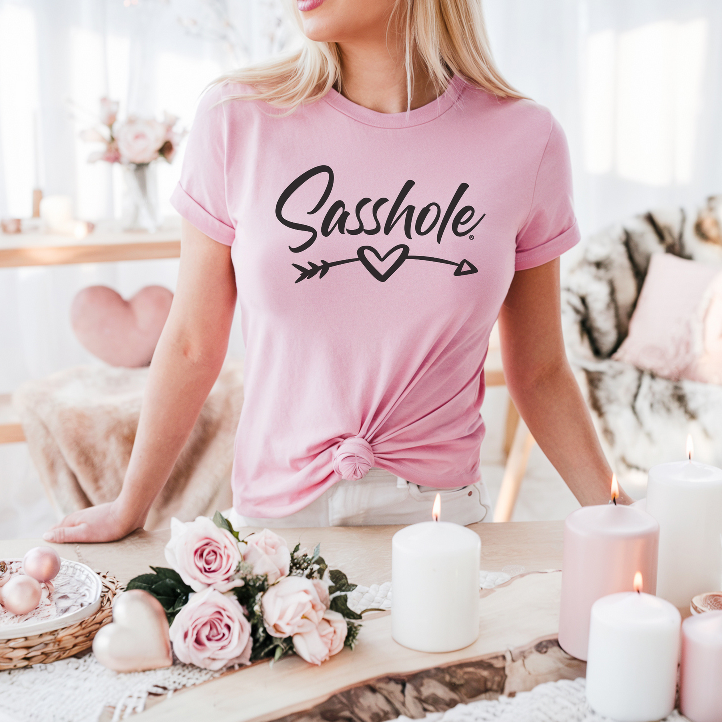 Sasshole® Women's Valentine's T-Shirt - Cute, Bold, and Full of Love