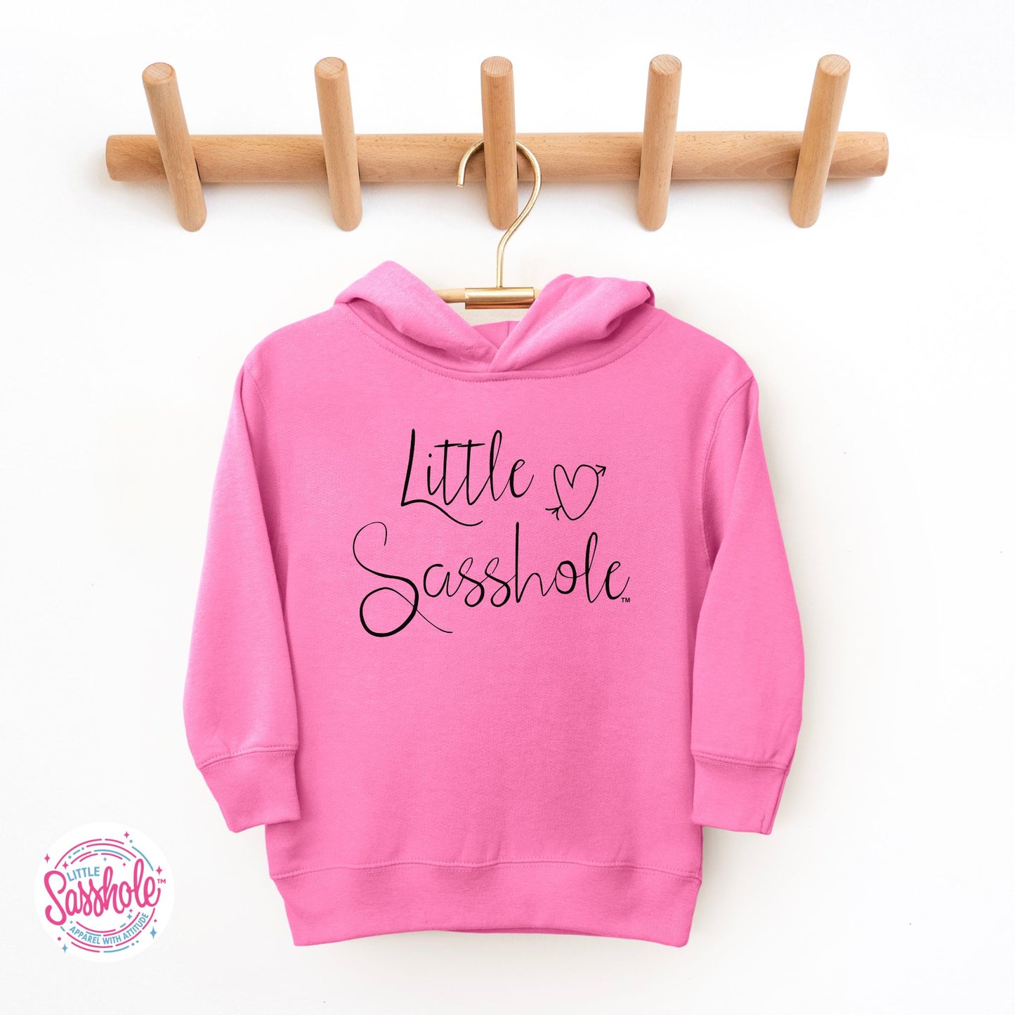 Little Sasshole Raspberry Girls Toddler Hoodies