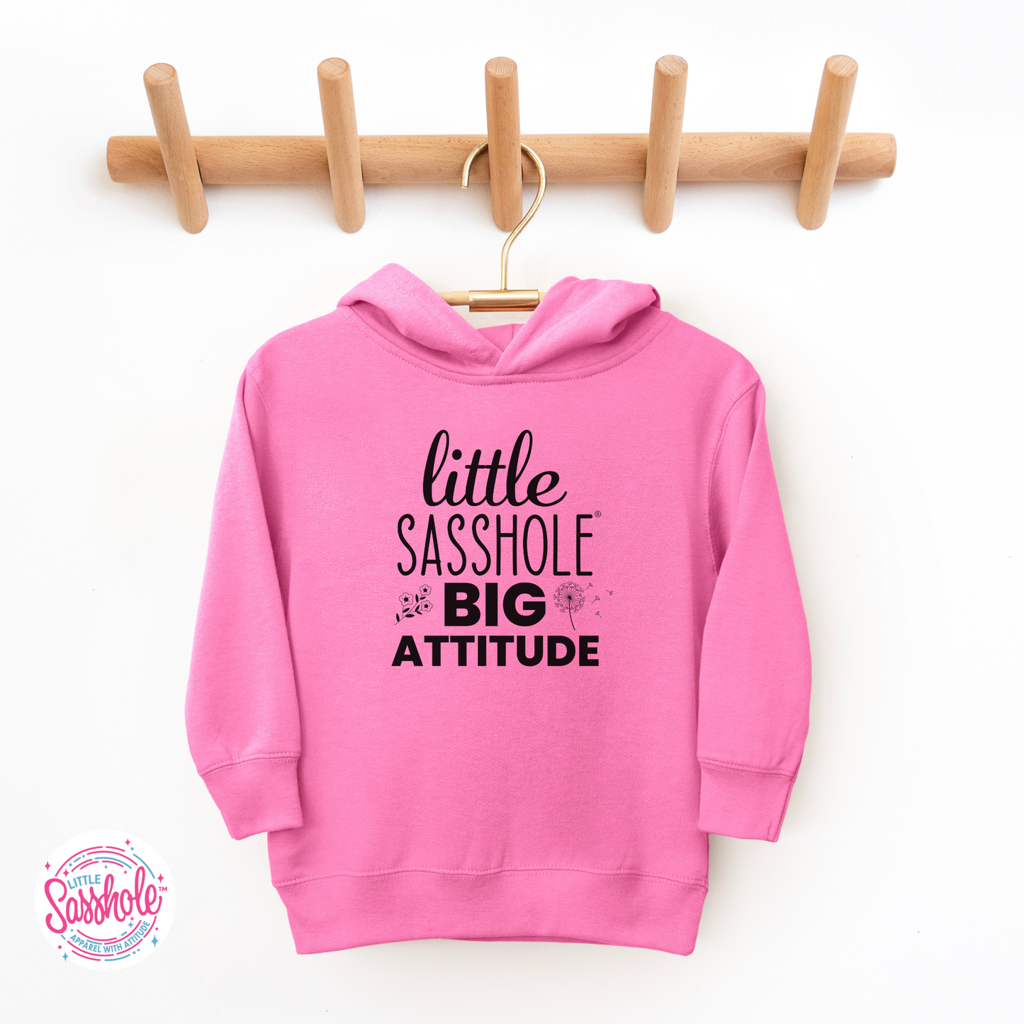 Little Sasshole Raspberry Girls Toddler Hoodies