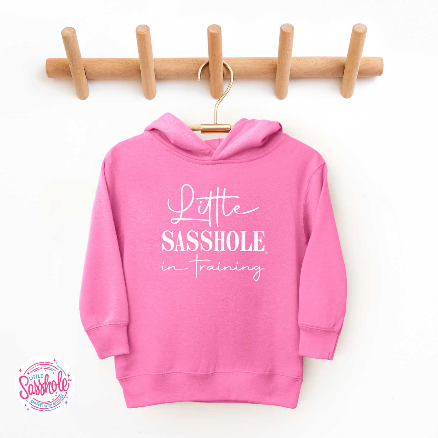 Little Sasshole Raspberry Girls Toddler Hoodies