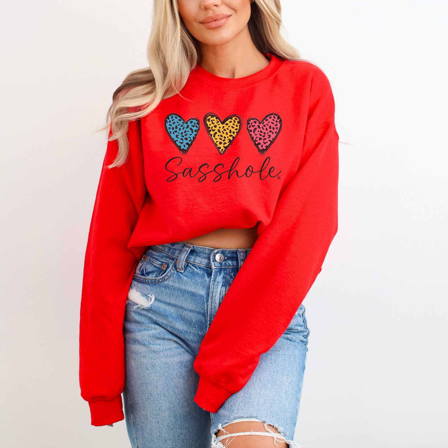 Three Hearts - One Attitude: Sasshole® Women's Sweatshirts