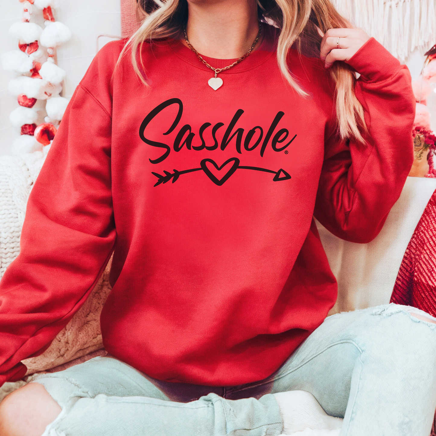 Sasshole® Love Struck - Women's Valentine's Sweatshirt Collection