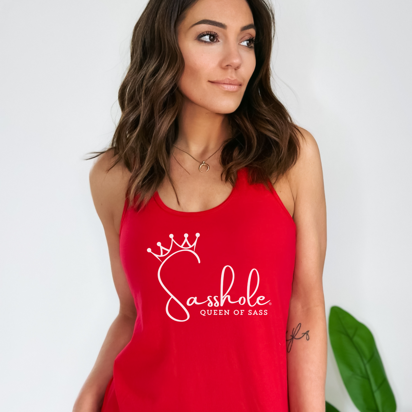 Sasshole® Queen of Sass Tank Top - Sleek, Sassy, and Royal Style