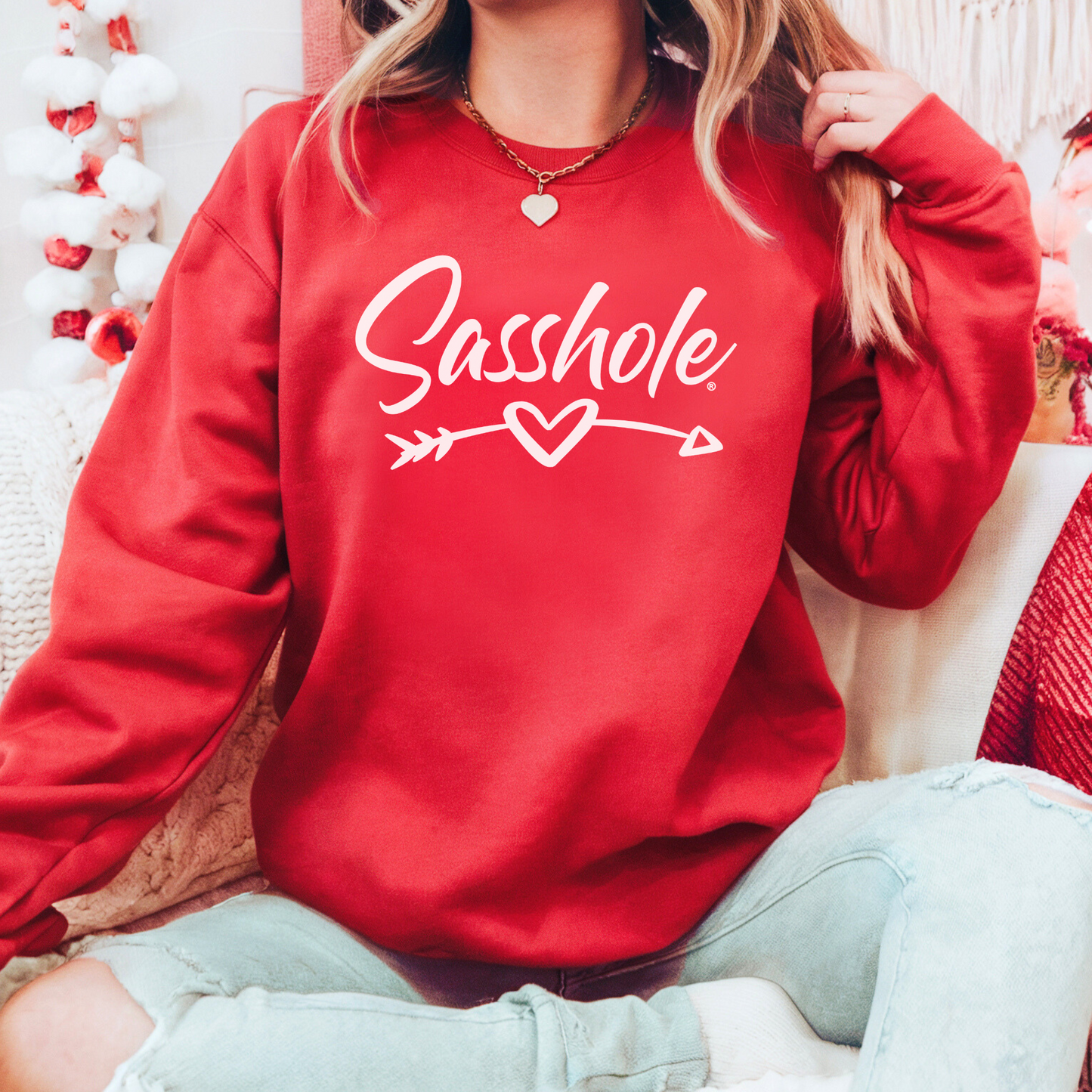 Women's Red Valentine's Sweatshirt