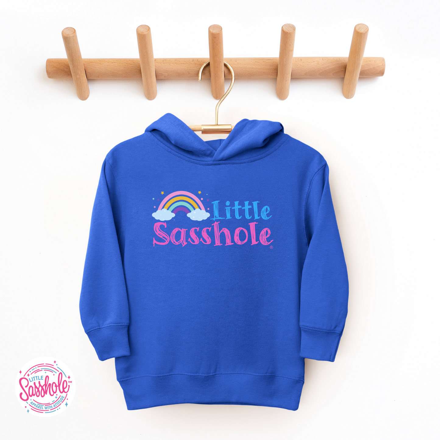 Little Sasshole Royal Blue Girls Toddler Hoodies