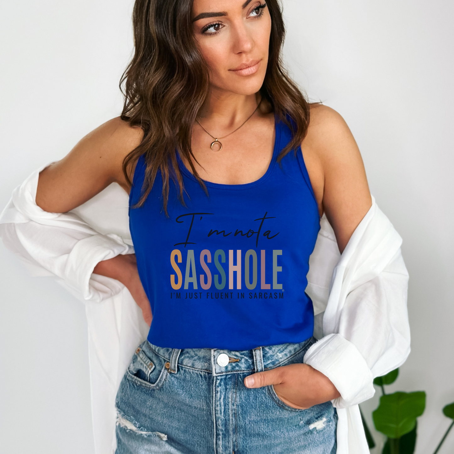 I'm Not a Sasshole® Women's Tank Top - Fluent Your Sarcasm