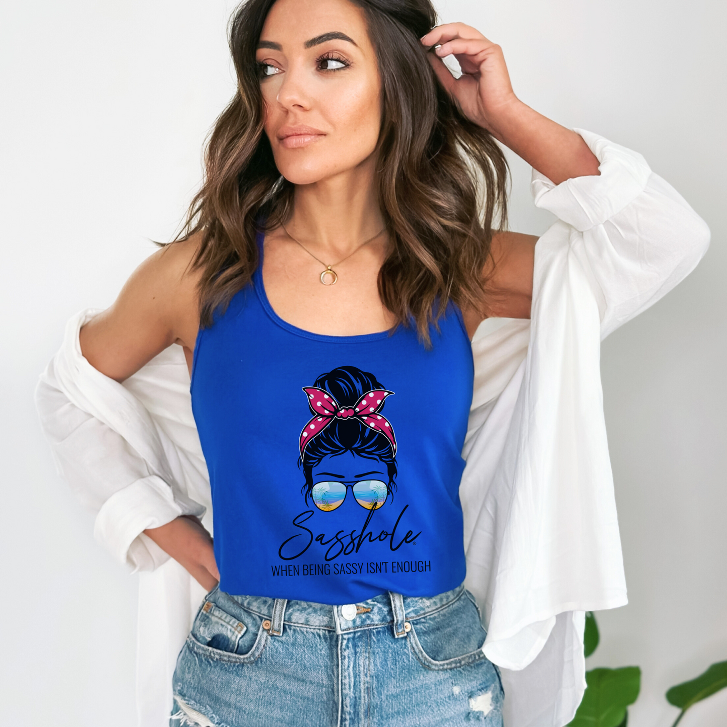 Sasshole® Retro Chic Women's Tank Top - When Being Sassy Isn't Enough