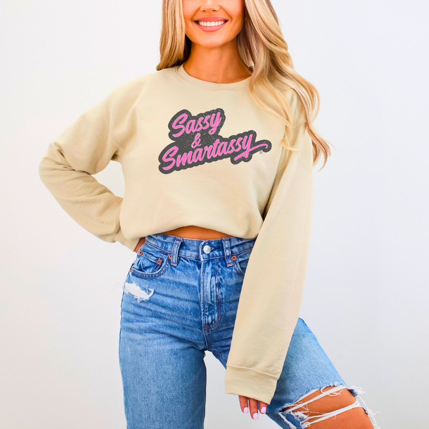 Wit and Warmth: Sassy & Smartassy Women's Graphic Sweatshirt