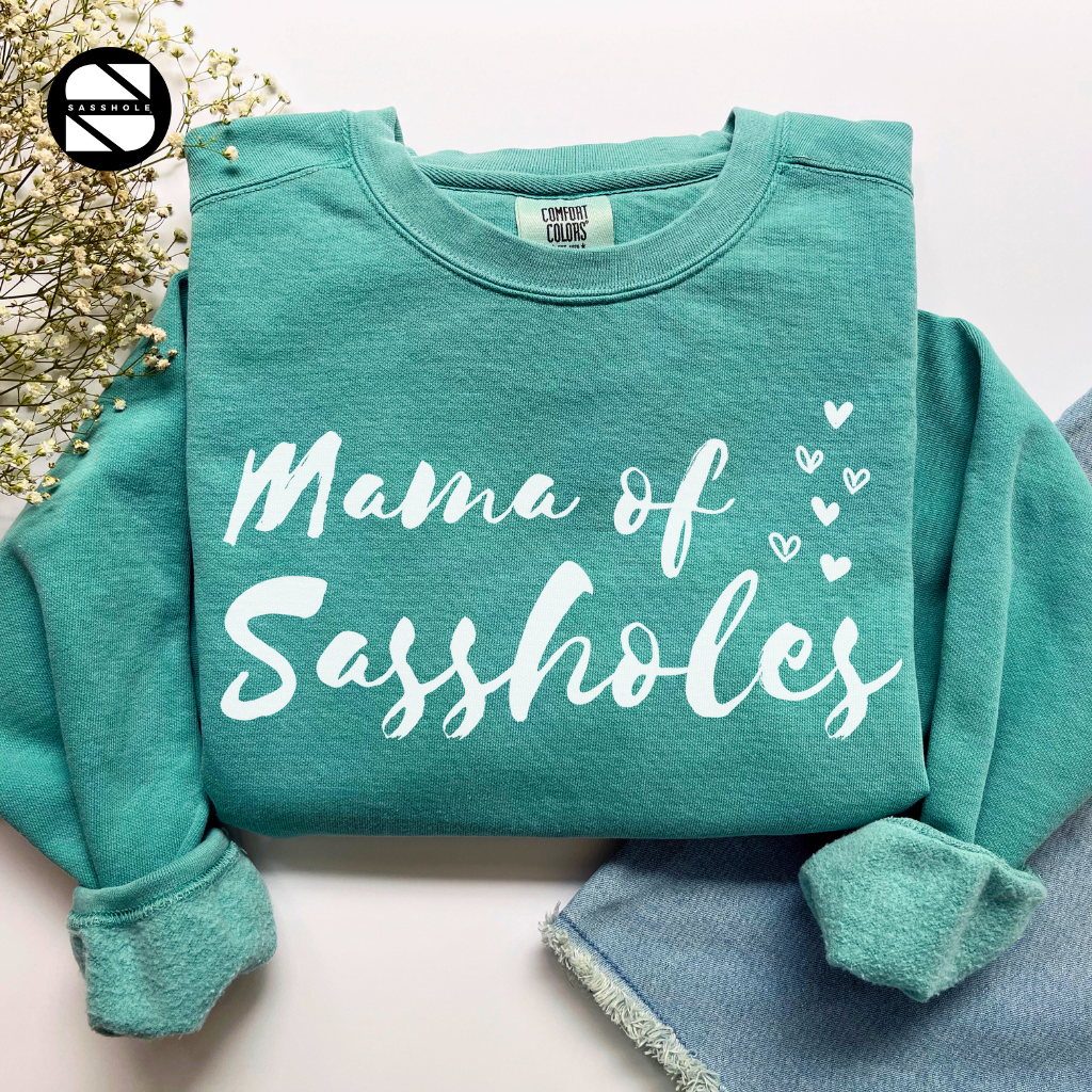 Women's Vintage SeaFoam Sasshole Sweatshirt - Bold & Stylish Fashion