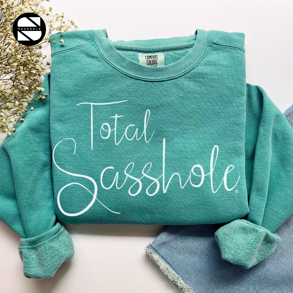 women's total sasshole seafoam
vintage garment-dyed sweatshirt