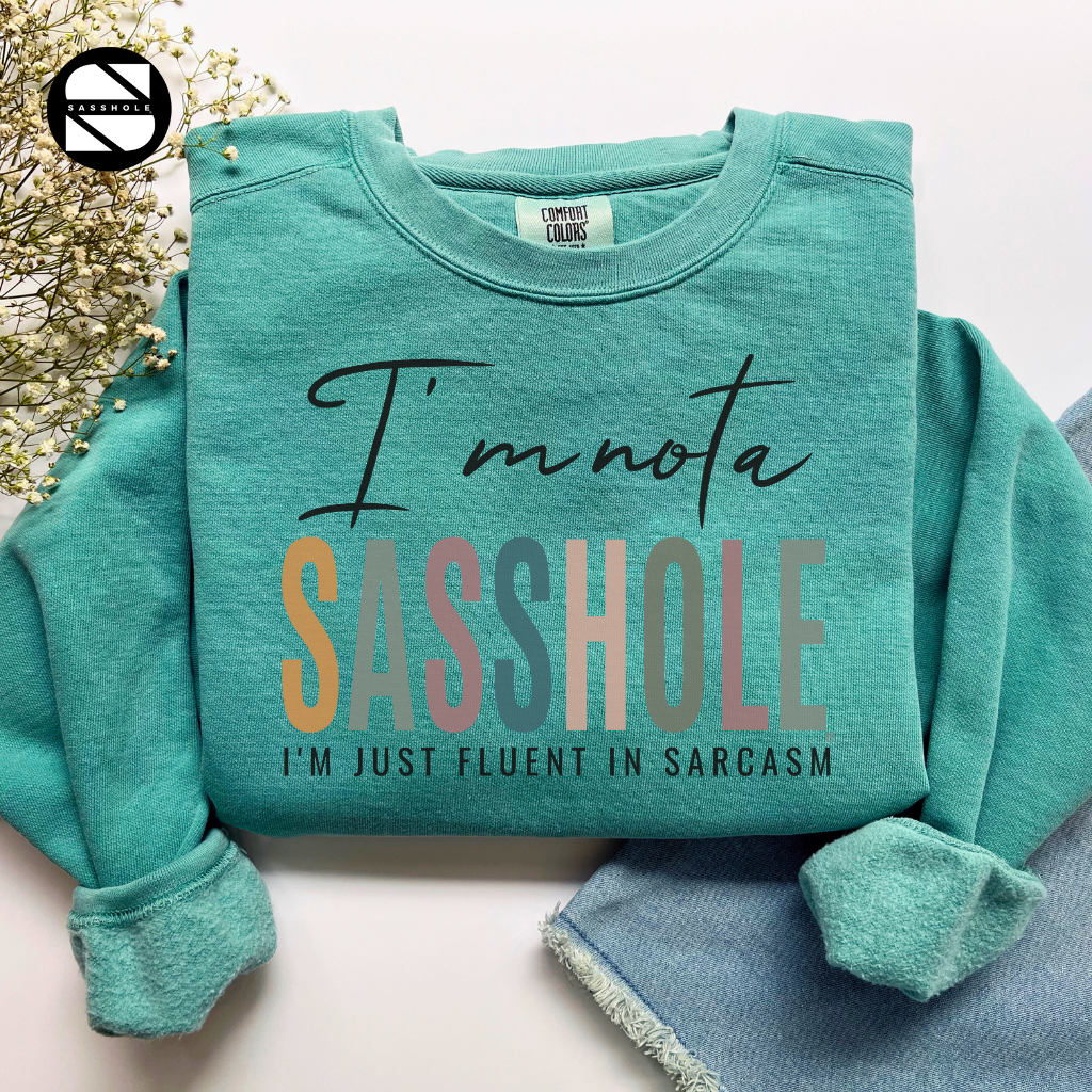 Sasshole Sea Foam Women's graphic sweatshirts