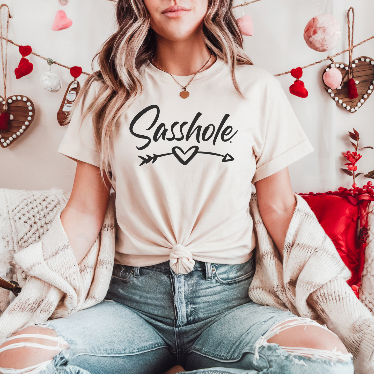 Sasshole® Women's Valentine's T-Shirt - Cute, Bold, and Full of Love