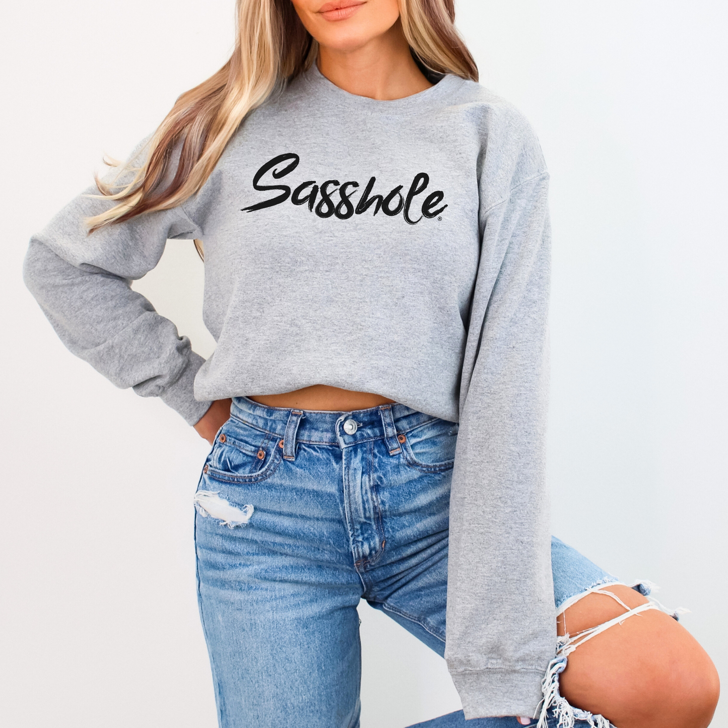Sasshole® Chic: Embrace Your Attitude with Style Women's Sweatshirts