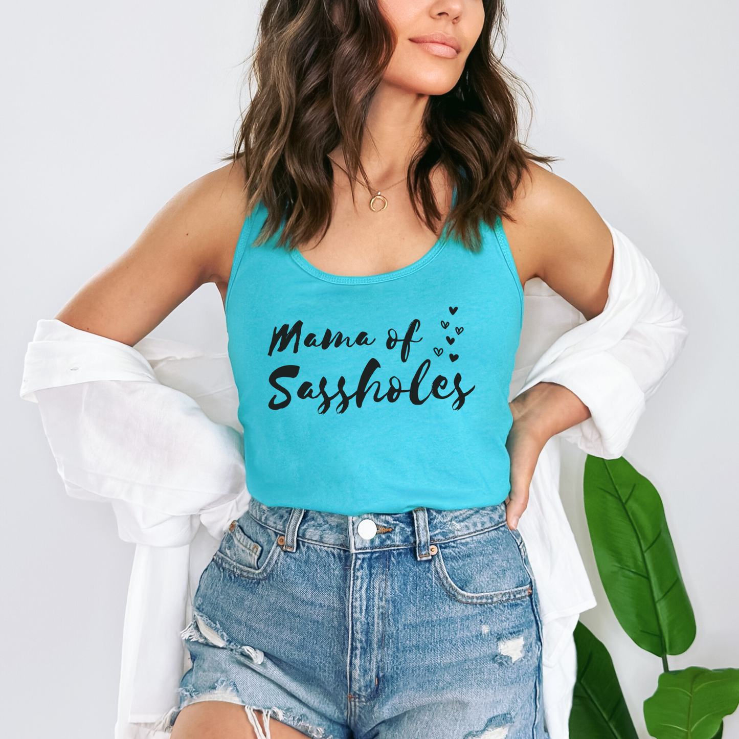 Mama of Sassholes Tank Top - Playful, Bold, and Cool Style