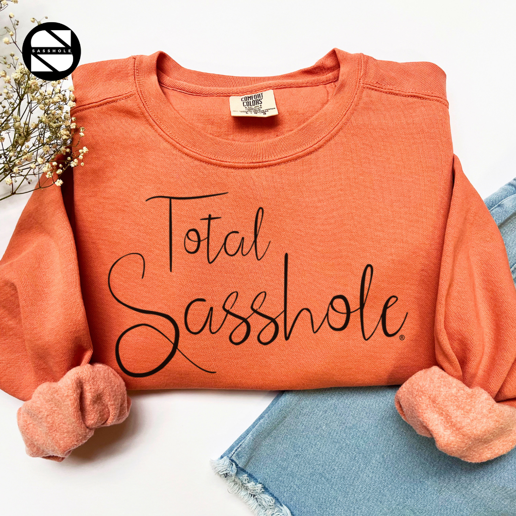 women's total sasshole terracotta garment-dyed sweatshirt